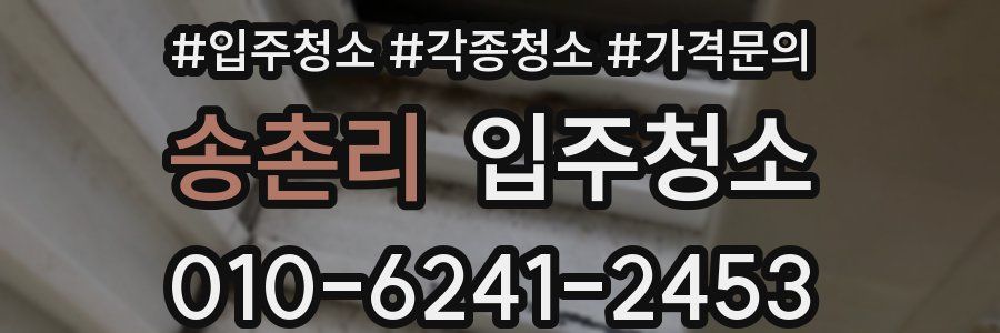 송촌리 이사청소