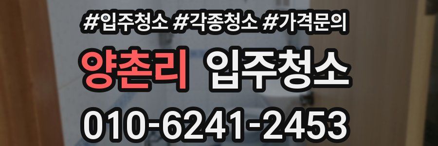 양촌리 이사청소