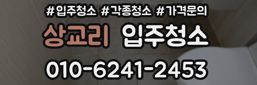 상교리 이사청소