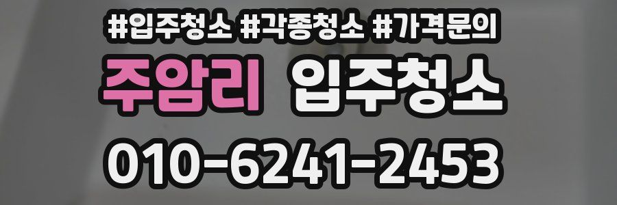 주암리 이사청소