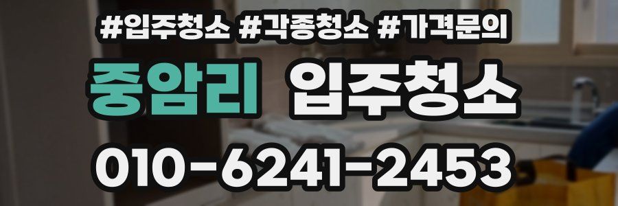 중암리 이사청소