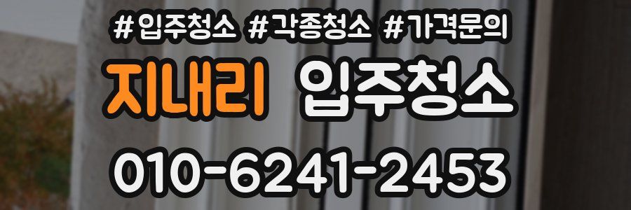 지내리 이사청소