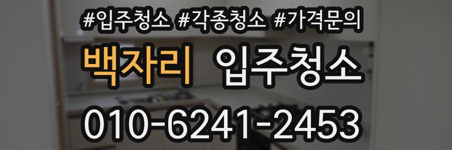 백자리 이사청소