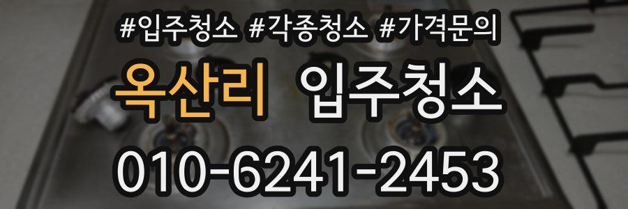 옥산리 이사청소