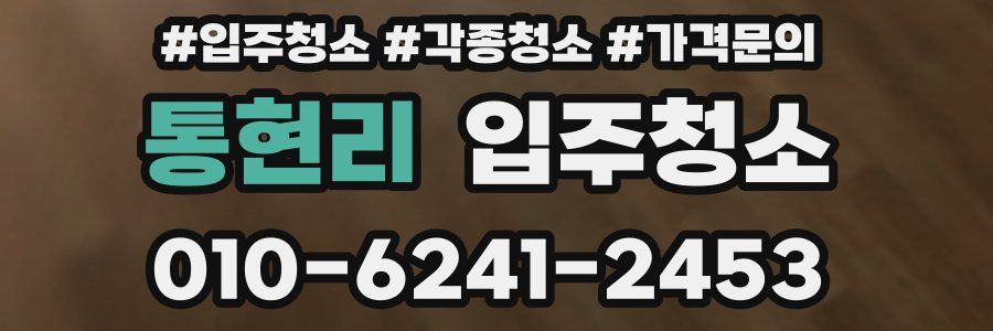 통현리 이사청소