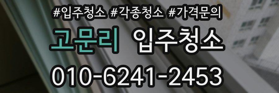 고문리 이사청소