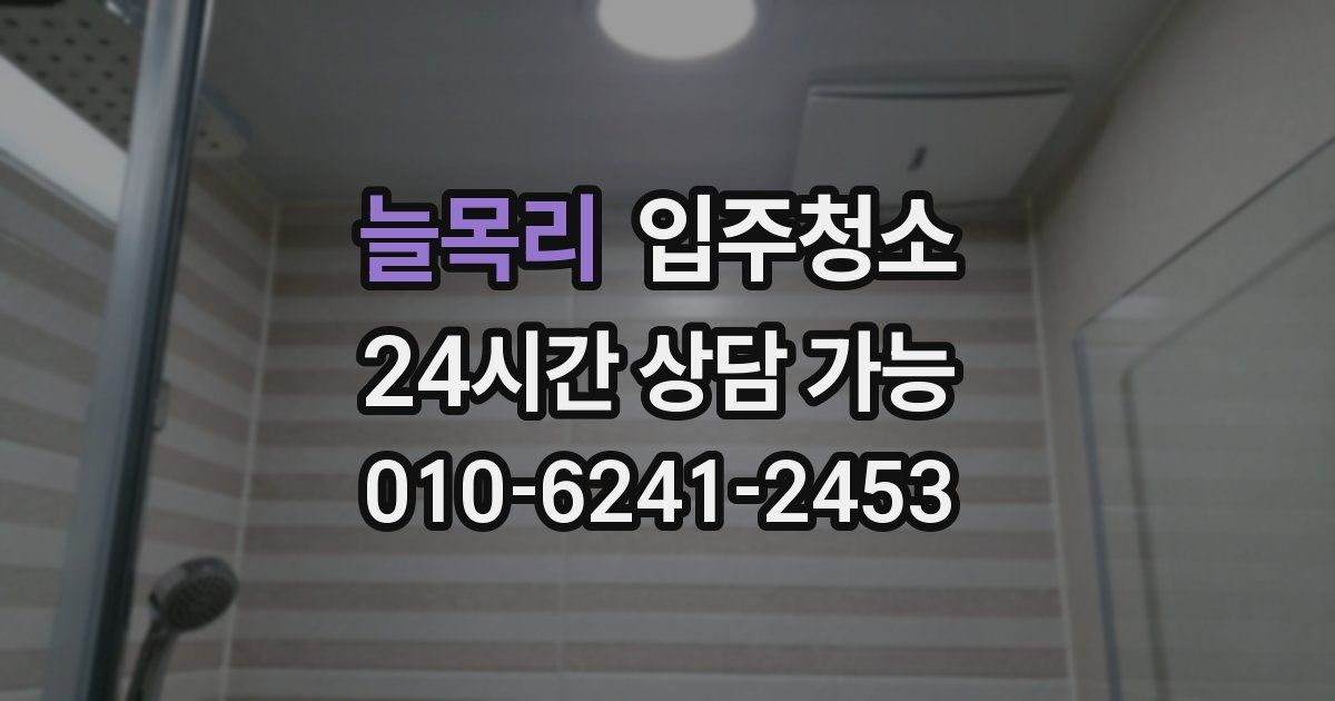 늘목리 입주청소