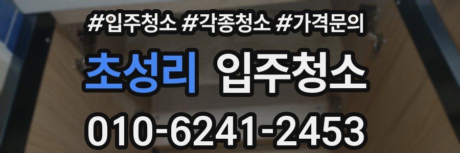 초성리 이사청소