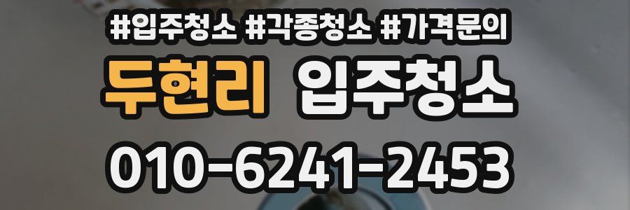 두현리 이사청소