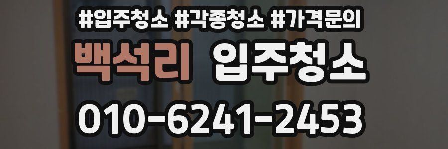 백석리 이사청소