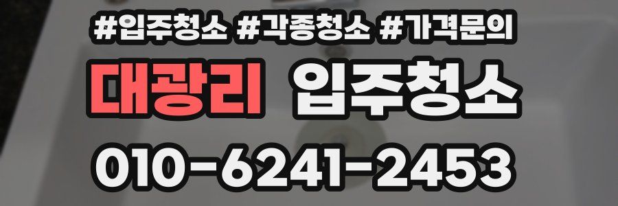 대광리 이사청소