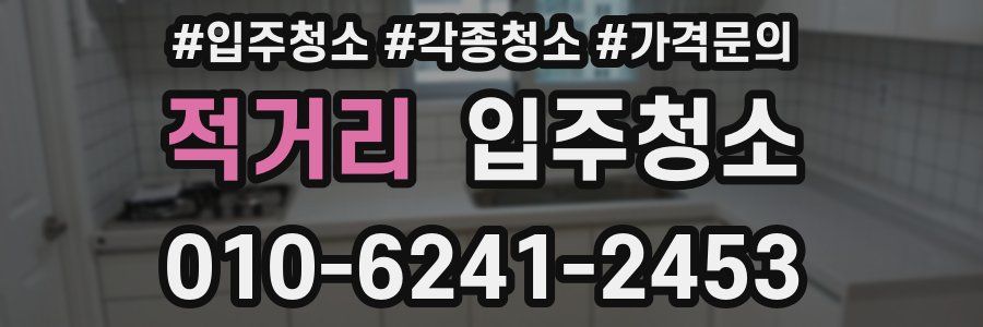 적거리 이사청소