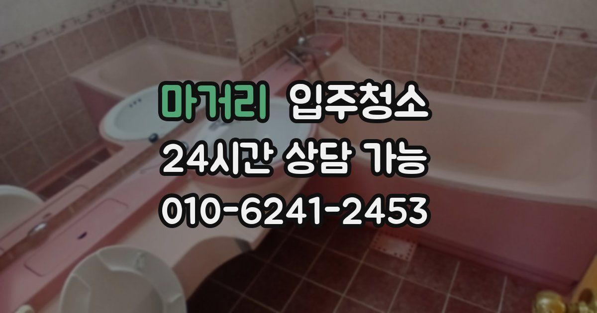 마거리 입주청소