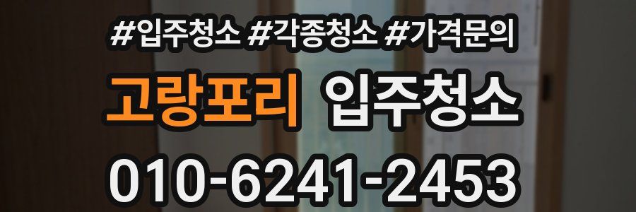 고랑포리 이사청소