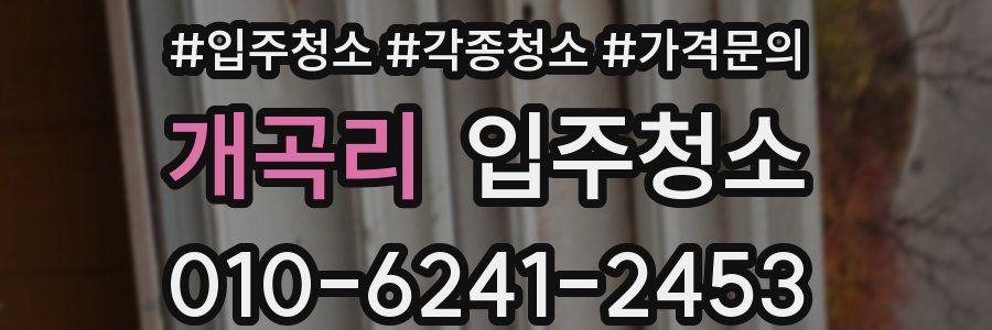 개곡리 이사청소