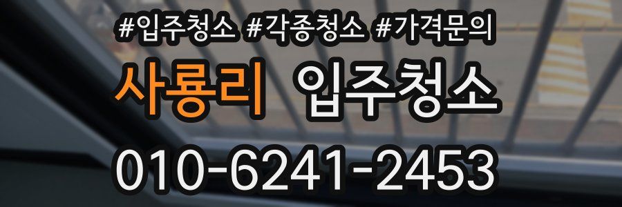 사룡리 이사청소