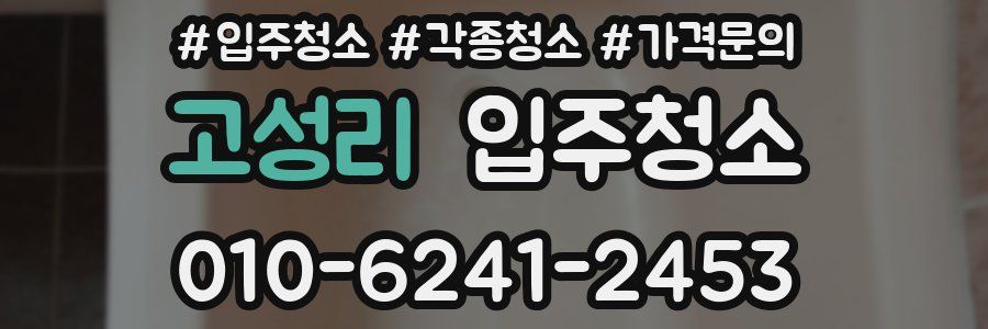 고성리 이사청소