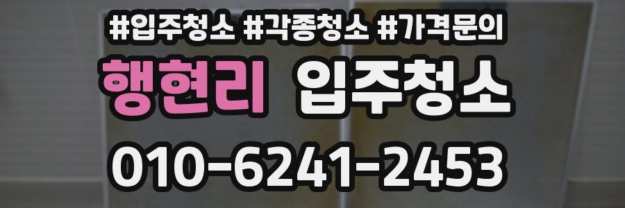 행현리 이사청소