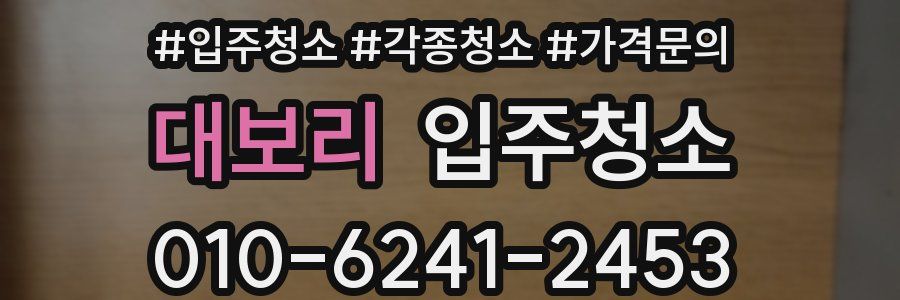 대보리 이사청소