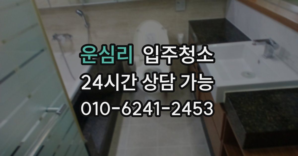 운심리 입주청소