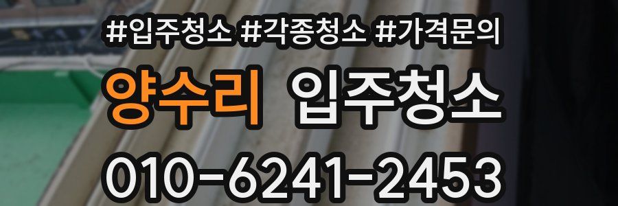 양수리 이사청소