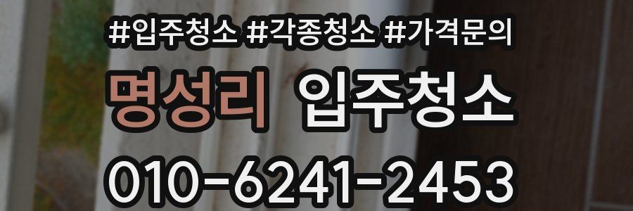 명성리 이사청소