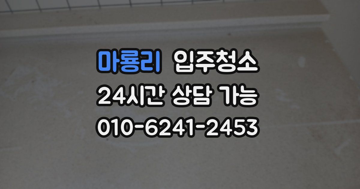 마룡리 입주청소