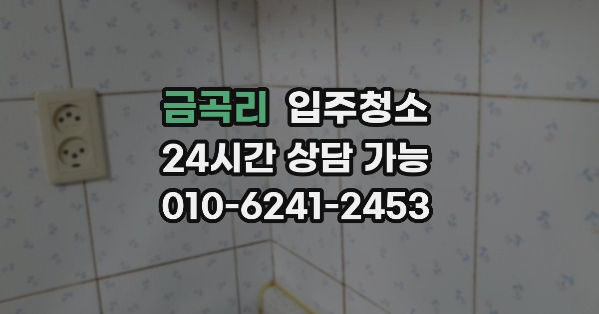 금곡리 입주청소