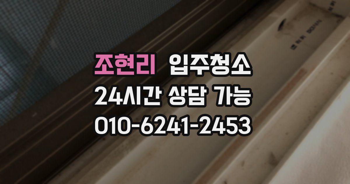 조현리 입주청소