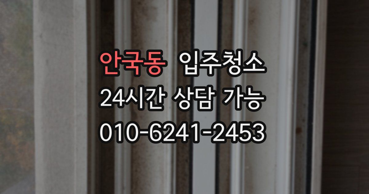 안국동 입주청소