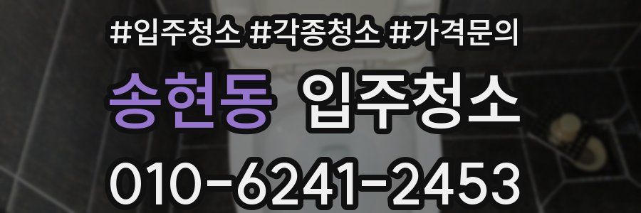 송현동 이사청소