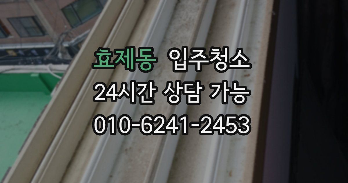 효제동 입주청소