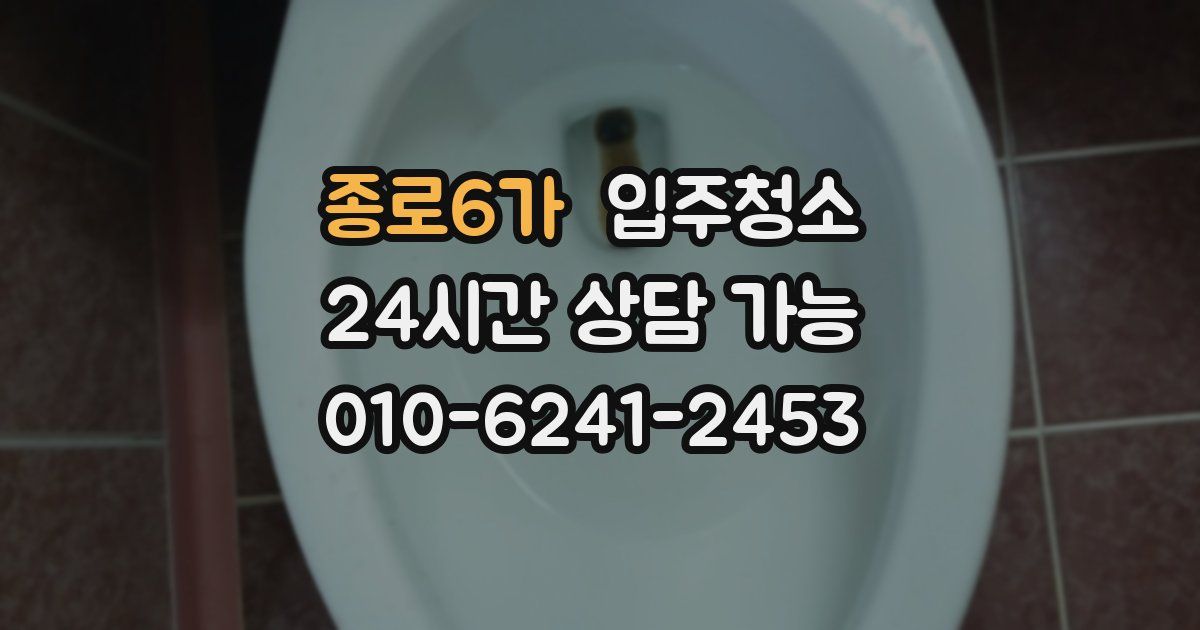 종로6가 입주청소