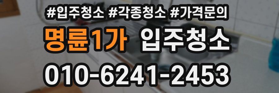 명륜1가 이사청소