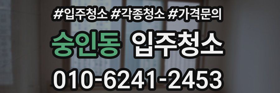 숭인동 이사청소