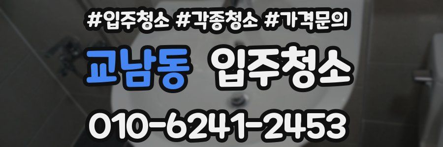 교남동 이사청소