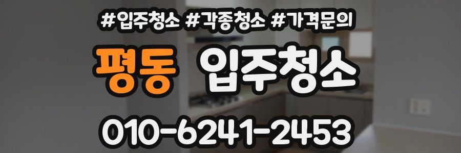 평동 이사청소