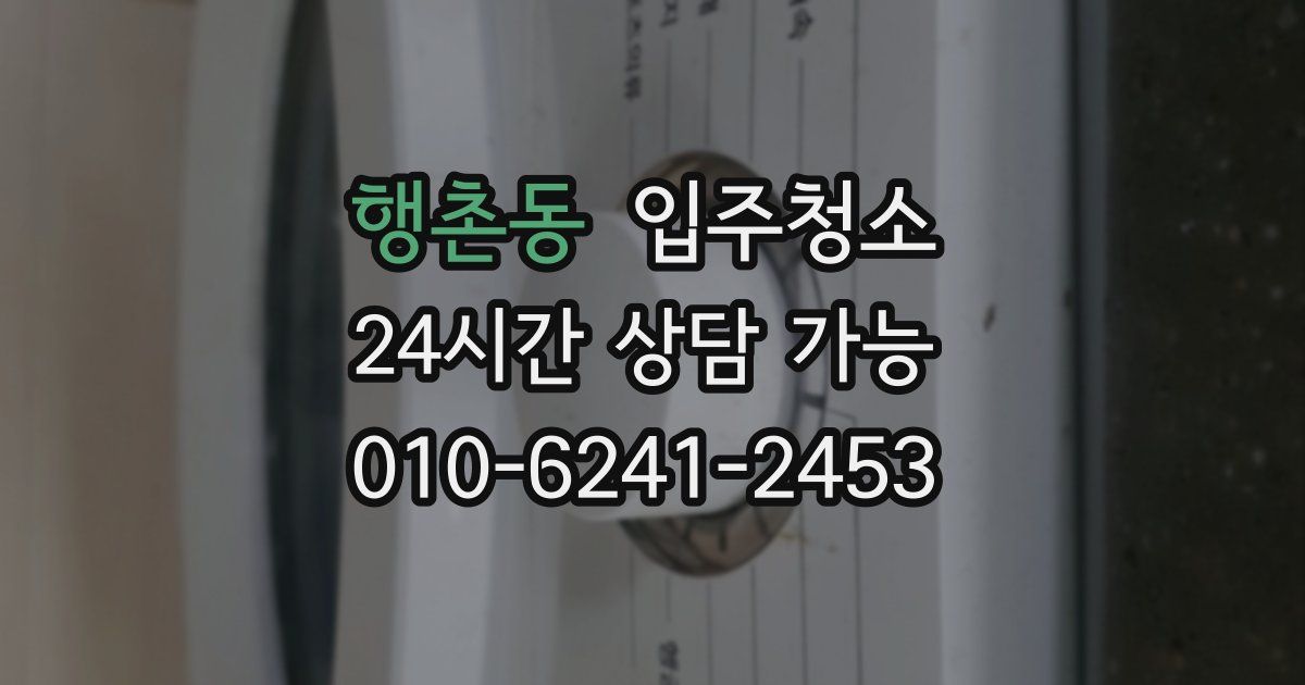 행촌동 입주청소