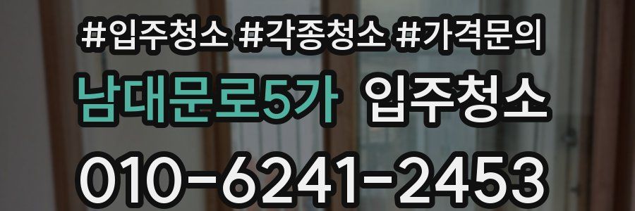 남대문로5가 이사청소