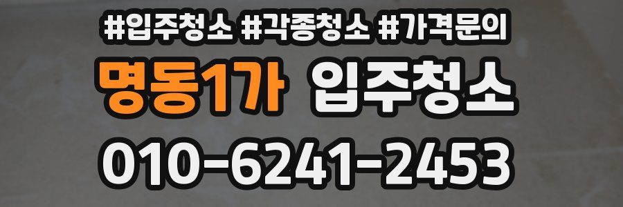 명동1가 이사청소