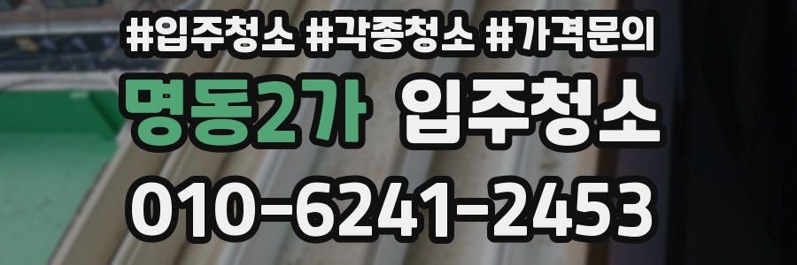 명동2가 이사청소