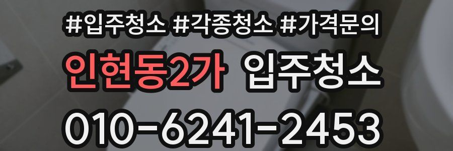 인현동2가 이사청소