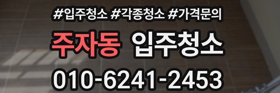 주자동 이사청소