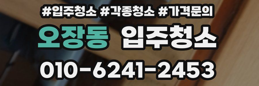 오장동 이사청소