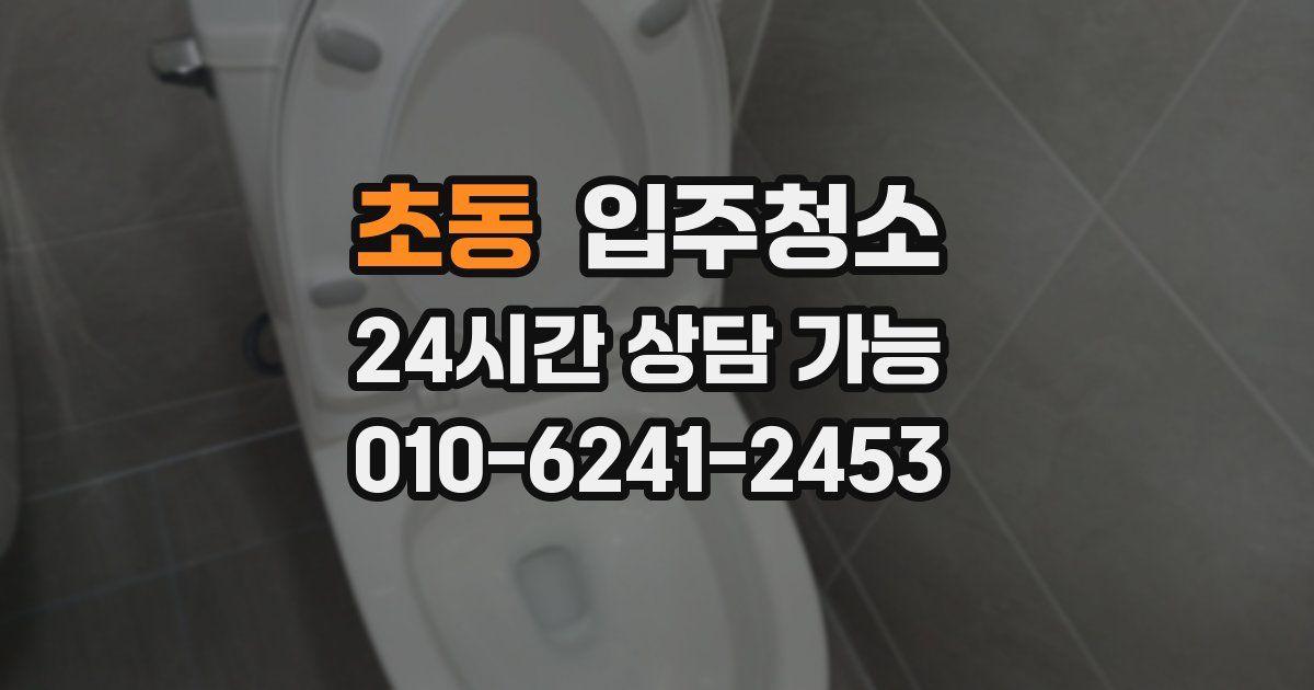초동 입주청소