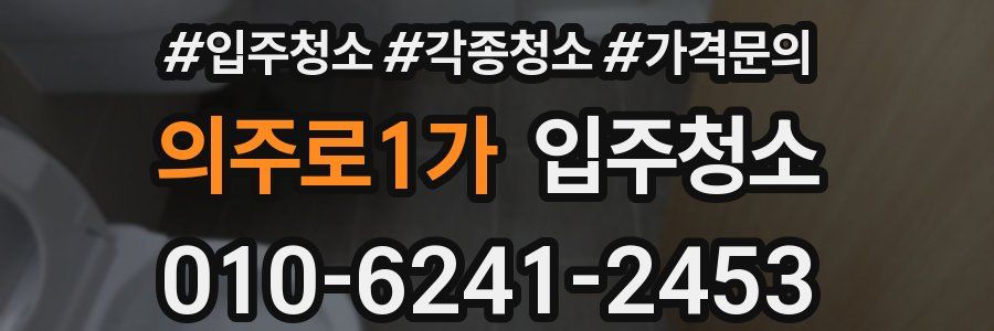 의주로1가 이사청소