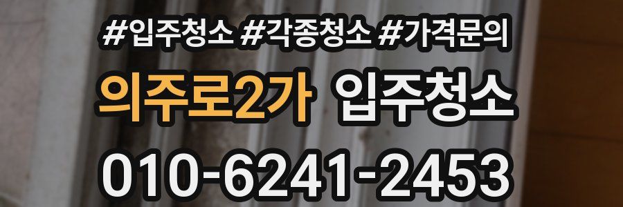의주로2가 이사청소