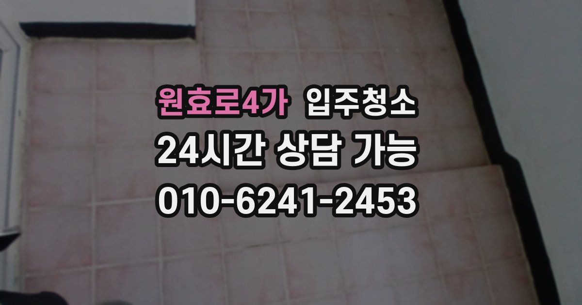 원효로4가 입주청소