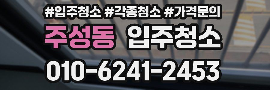 주성동 이사청소