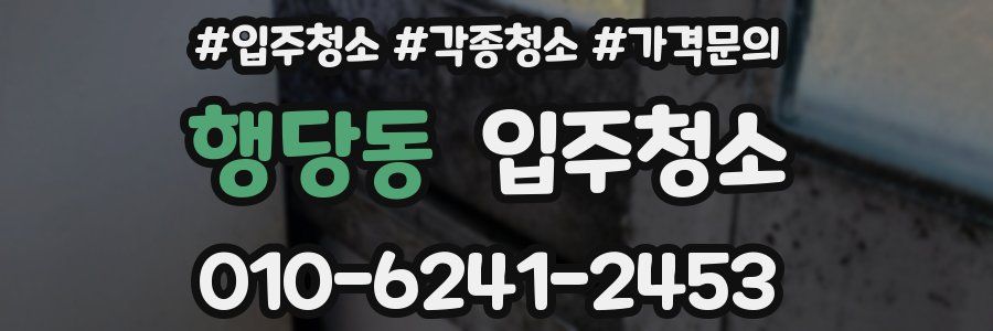 행당동 이사청소